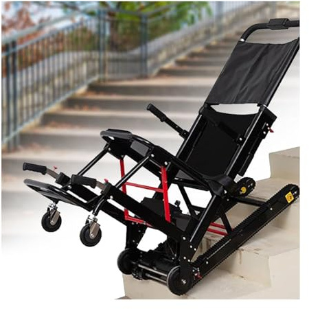 Montascale portatile senza installazione per disabili,Montascale Elettrico a Cingoli Pieghevole,Progettato per i vecchi corridoi Può essere utilizzato il 99% di tutti i corridoi,Carico 175Kg