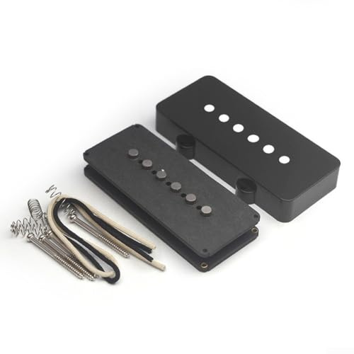 Alnico Kit de micro 5 aimants pour guitare Jazz Bass avec câble recouvert de cire et système de montage de précision (manche Qin)