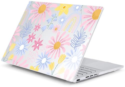 Batianda Artistic Case for ASUS Zenbook 14 OLED 2024 2025, Retro Rainbow | Fits Model UX3405×× / UM3406××, Slim Plastic Clear Hard Shell, Artistic Designs, Ultra-Thin Lightweight Laptop Case