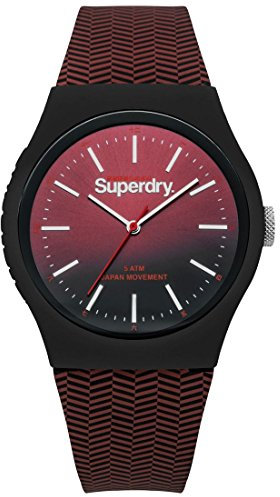 Superdry Damen Analog Quarz Uhr mit Silikon Armband SYG184RB