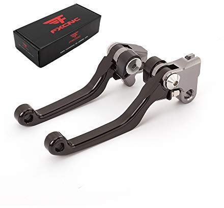 FXCNC Racing CNC Aluminum Dirt Bike Pivot Brake Clutch Levers Set for Suzuki 250SB 2002-2006 Black