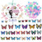 Set Fahrrad Fahrrad 108pcs Rad Speichen Perlen Leuchtendes Kunststoff Runde Speichen Bead 30pcs Schmetterlinge Clips 6pcs Dragonflies Clips