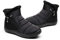 Stivaletti Donna, Popoti Stivali Inverno Caldo Neve Stivaletti Imbottiti di Cotone Appartamenti Stivaletti Antiscivolo Cerniera Casual Camminate All'aperto (Nero-1, 38)