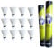 Rayline Sport Serie Federball Badminton Federbälle Naturfederbälle 12 x Federball Set Practice mit bis zu 16 Gänsefedern für Indoor Outdoor Anfänger Fortgeschrittene Trainingsbälle