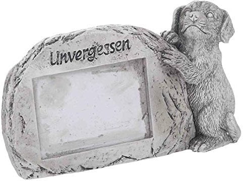 Trauer-Shop Bilderrahmen für verstorbenen Hund, Unvergessen. Breite 16,5 cm. 1 Stück
