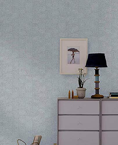Tapete Blau Holzoptik Textil Vliestapete mit blauen Linien Schlafzimmer Wohnzimmer Made in Germany