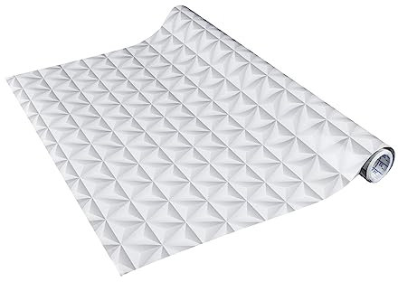 Venilia Klebefolie | Dreiecke Triangles Retro Grau | 45 cm x 2 m, Stärke 95μ | selbstklebende Möbel-Folie, Dekofolie, Tapete, Küchenfolie | PVC ohne Phthalate | Made in EU