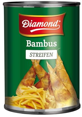 DIAMOND Tiras de bambú, vegetal asiático en conserva, adecuado para platos wok, bajo en carbohidratos - 1 x 370 ml