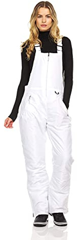 Arctic Quest Isolierte und Wasserabweisende Damen-Skihose, Weiss/opulenter Garten, Medium