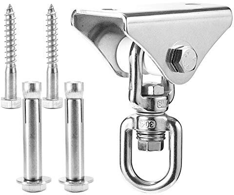 Sensory Swing Hanger 360° Rotatable Swivel Hook Ceiling Mount Hanging Kit Hardwares With Bolts for Indoor Outdoor Porch Hammock Chair Aerial Yoga Therapy Swing (Antirust, 1000lb Weight Capacity)