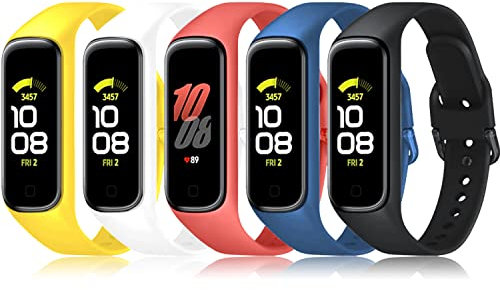 BANGTING 5 Pièces Bracelet Compatible avec Samsung Galaxy Fit 2, Bracelets de Rechange en Silicone pour Galaxy Fit2 SM-R220 (5 Couleurs)