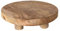 Spetebo Echt Holz Pflanzenhocker Teak - 30x7 cm - Kleiner Deko Hocker Blumenhocker massiv aus Handarbeit