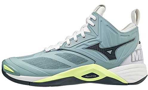 Mizuno Wave Momentum 2 Mid, Unisex-Sneaker, Erwachsene, Stone Blue/StratifiedS/White, Größe 48,5