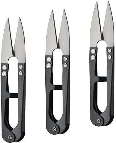 XINMEIWEN 3 Stück 10,4 cm Nähschere, Garn, Bastelschere, kleine Schere, Zange für Zuhause, Büro, Schule, DIY-Projekte (schwarz)