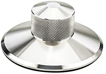 Tertullus Peso del disco in vinile stabilizzatore lucido peso stabilizzatore 380G acciaio inox dischi pesi con imbottitura morbida inferiore stabilizzante velocità di rotazione per giradischi