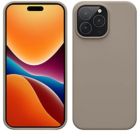 kwmobile Handyhülle für iPhone 14 Pro Max Hülle, für iPhone 14 Pro Max Case - Hülle Silikon - kabelloses Laden - Stone Dust