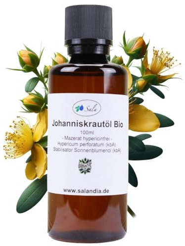 Sala Olio di erba di San Giovanni bio privo di ipericina (flacone in PET da 100 ml)