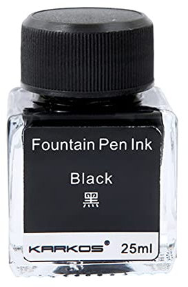Calligraphy Ink Bottle, 25ML Carbon-free Colorful Ink Fountain Dip Pen Painting Writing Graffiti Drawing Art Supplies Feather Pen Dip Ink Bottles for School Offices Supplies, Black)