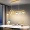 Esstischlampe LED Pendelleuchte Esszimmerlampe Dimmbar Hängelampe Wohnzimmer Schlafzimmer mit Fernbedienung Pendellampe Modern Ring Hängeleuchte für Küchen Büro Bar Hängend Leuchte (Gold, L120cm)