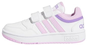 adidas Hoops Lifestyle Basketball Hook-and-Loop Shoes Schuhe, Cloud White/Lilac/Violet Fusion, 29 EU