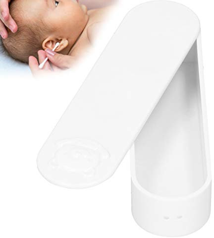 Qtip-Halter für Unterwegs, Wattestäbchen-Box, Tragbar, ABS, Mini-Reisetupfer-Etui, Cartoon-Bär-Muster, Reise-Qtip-Halter, Qtip-Reiseetui mit Abdeckung für Zuhause und Büro