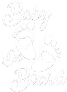 XZincer Intensität Baby-Autoaufkleber, Fußabdruck, Baby im Auto, Aufkleber, Warnschild, Kinderaufkleber für Auto, Stoßstange, Fenster Buchstaben Aufkleben (White, One Size)