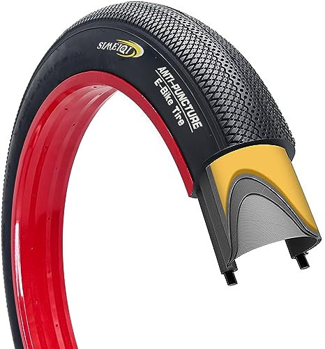 1 Paquete de neumáticos de Bicicleta eléctrica de 20 x 4 Pulgadas (20 x 4.0, Pared Negra)