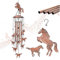 Pferde-Windspiel, Outdoor-Pferd-Geschenke für Frauen/Männer/Mutter/Oma/Frau/Freunde, Geburtstagsgeschenke, Gedenkgeschenk, Metall-Windspiele für draußen/drinnen, Zuhause, Rasen, Veranda, Terrasse,