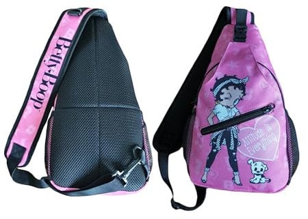 Mid-South Products Betty Boop Sling Bag - Attitude is Everything, Pink