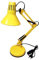 Lampada da Scrivania Girevole e Snodabile E27 Struttura Metallica Resistente Braccio Estensibile 72cm Illuminazione Ufficio Casa 230V Cavo 1.5m Morsetto e Base Elegante Design (Giallo)