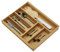 Orga-Box-1 BAMBUS Besteckeinsatz mit 6 Fächern für Blum Tandembox/Antaro Schubladen 419 x 473 mm im 50er Schrank Besteckkasten für Wellmann und Alno Küchen und vielen weiteren mehr