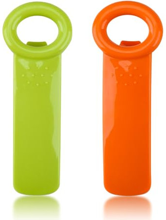 2 Stück Deckelöffner für Schraubgläser Glasöffner Schraubdeckelöffner Manuell Bieröffner Öffner Schraubglasöffner für Senioren Ältere Menschen Kinder Frauen Schwache Hände (Grün Orange)