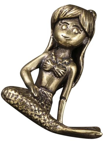 Happyyami Meerjungfrau Statue Aus Messing Für Aquarium Dekoration Zarte Meerjungfrau Figur Ornament Für Tisch Und Wohnkultur