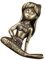 Happyyami Meerjungfrau-Ornamente Garten-meerjungfrau-Statue Kleine Meerjungfrau Figur Nautisches Küsten- - Sitzende Meerjungfrau Figur Aquariumdekoration Basteln Bastelset Messing