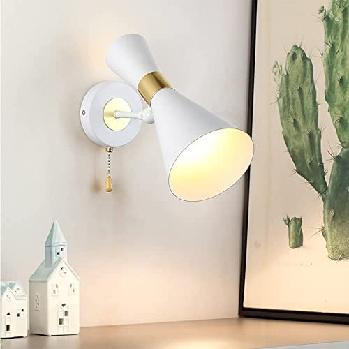 Wandleuchte aus Eisen Wandleuchte mit zwei Lichtquellen, Hoteltechnik, Eisen, Wandleuchte, Schlafzimmer, Arbeitszimmer, Restaurant, dekorative Wandleuchte, Kopfteil, Leselampe, unabhängiger Schalter,