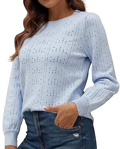 Winter Jumpers for Women UK V Neck Cardigans for Women UK Crew Neck Long Sleeve Knit Sweater Colorblock Striped Knitwear Solid Ladies Cardigan Green Jumper Women Deals of The Day