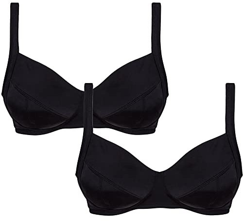 Cotonella 2 Pezzi Reggiseno CD053 Senza Ferretto- Coppa C TG 5 Nero