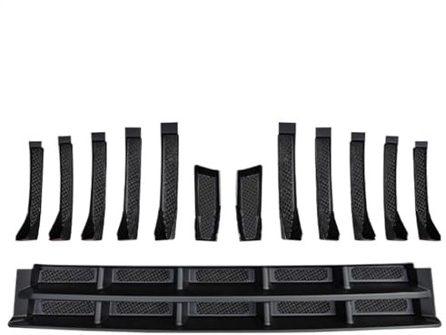 Yaztauho Front Bumper Upper Cover - Precise Fit Grille Protective Cover Accessories,Protective Mesh, Bumper Upper Grill Radiator Grille, Metal Mesh Blocks Debris For Block Debris