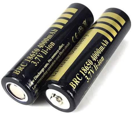ZWDCVFGK Batteria agli ioni di Litio 3,7 V 4000 mAh Batterie a Bottone di Grande capacità, per Torcia a LED, Lampada Frontale