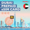 Power Sim Dubai Prepaid SIM-Karte, Vereinigte Arabische Emirate Abu Dhabi (10 GB eSIM 10 Tage)