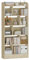 Hzuaneri Bücherschrank, Bücherregal, mit 6 Fächern, Aufbewahrungsregal, Standregal, für Wohnzimmer, Büro, Schlafzimmer, 24 x 80 x 170 cm, Eichenbeige BC22816X