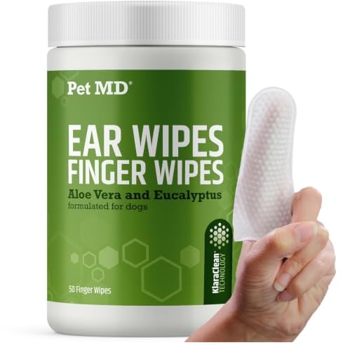 Pet MD Ear Finger Wipes 50ct