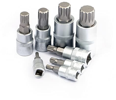 LMPVPDGADZ 8 pcs/Pack 1/4 3/8 1/2 Torx Bit Socekt Set M4-m16 Tournevis Torx Hex TORX Bits TOWS KIT Impact Impact Protection Star Star Star Set Set