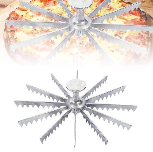 Whole Pie Cutter, Pie Marker 5/6/7/8/9/10/12 Slice Pie Cake Marker Aluminum Alloy Portion Divider, Pie Pan Divider Insert Pie Separator Cutter Baking Tools for Kitchen Party Commercial Home (12 Cut)