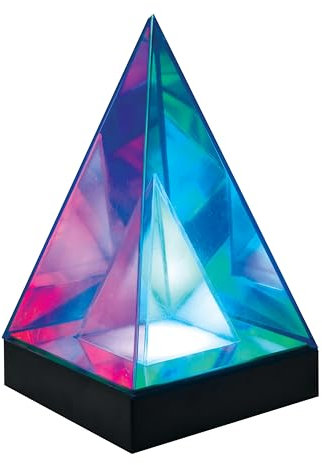 RED5 Lampada a piramide olografica USB effetto infinito luminosità regolabile luce d'umore
