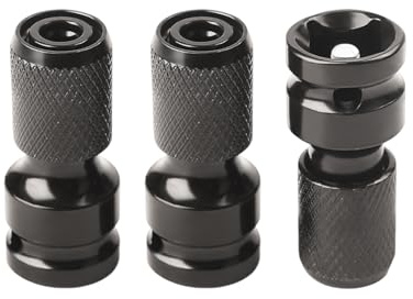 DGHEGDUI 3-Piece Electric Screwdriver Head Conversion Set, Multi-Function Universal Adapter, Wrench Conversion Tool Accessories, Suitable for All Types of Hand Electric Drills.