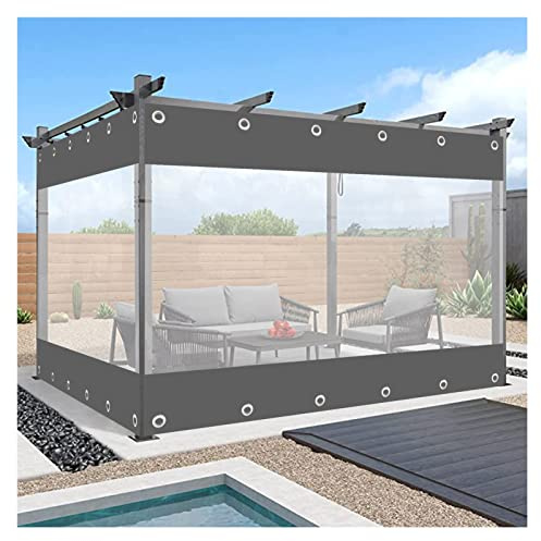Outdoor-Zelt für Terrasse, Pergola und Terrasse, anpassbarer, wasserdichter Stoff mit Ösen, rostbeständig (1,8 x 2,2 m)