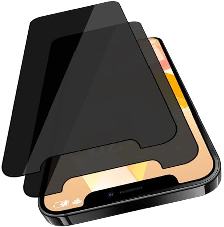 VideoSecu Sichtschutz für Panzerglas für iPhone 12 Mini Schutzfolie, 2 Stück 9H Härte HD Blasenfreie Anti-spy Displayschutzfolie Touchgenauigkeit Blickschutz, Kratzfest Privacy Folie