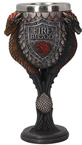 Nemesis Now House Targaryen Kelch Game of Thrones, 23 cm, Grau