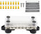 Gloaso 100A Sammelschiene 12V mit 4x M6 Bolzen, 12x M4 Schrauben Klemmenblock Bus Bar, 12 Volt 24V 100 Amp Boden Sammelschienen M6 Stromverteilungsblock Busbar mit Deckel, Max 48V DC
